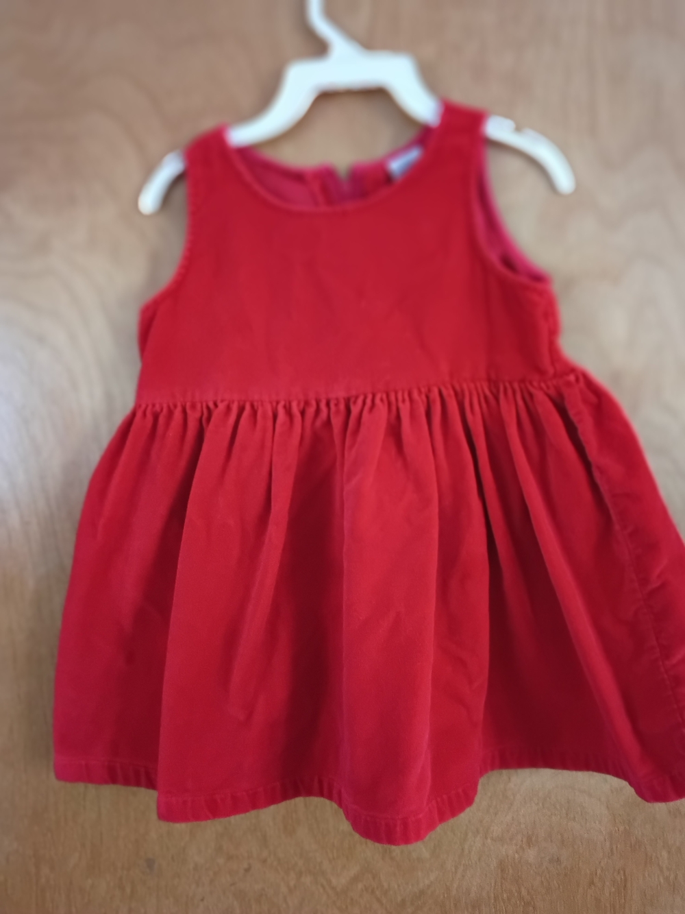 April Cornell Red Velvet Sleeveless Gathered Dress for Girls